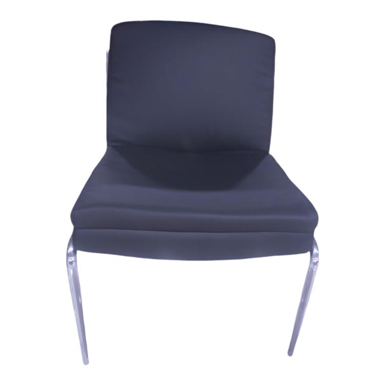 Armless Visitor Leather Chair - Space-Saving Design (B-78C)