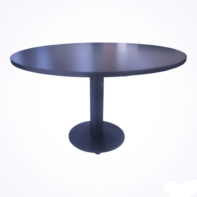 Round Meeting Table - 120cm Diameter, Black Finish (MM1-120R)