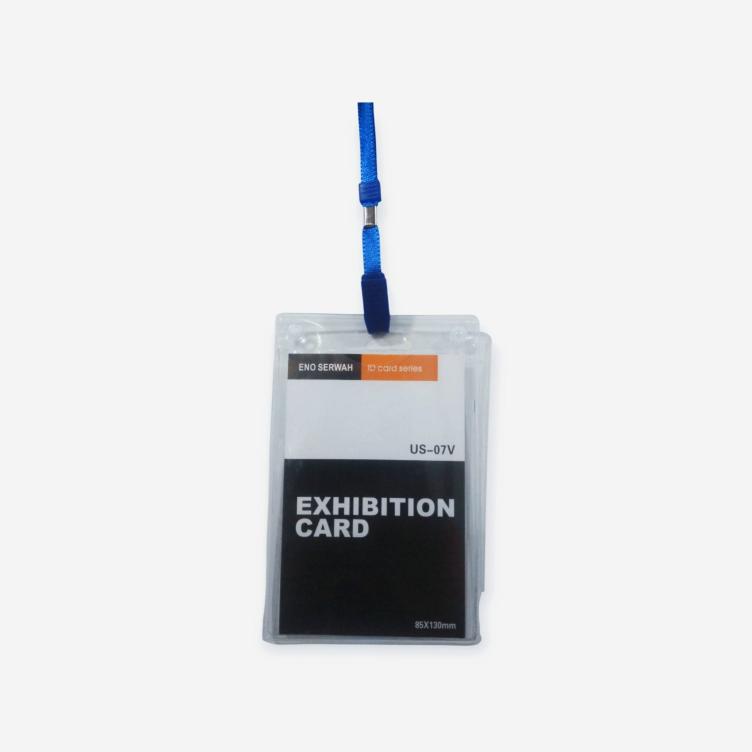 US-07V Exhibition Card Holder with Rope - Professional Display, Neck Lanyard