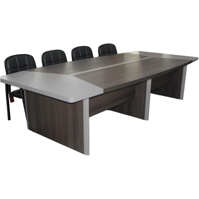 Large Meeting Table - Dark Oak with Grey, 3200x1450mm