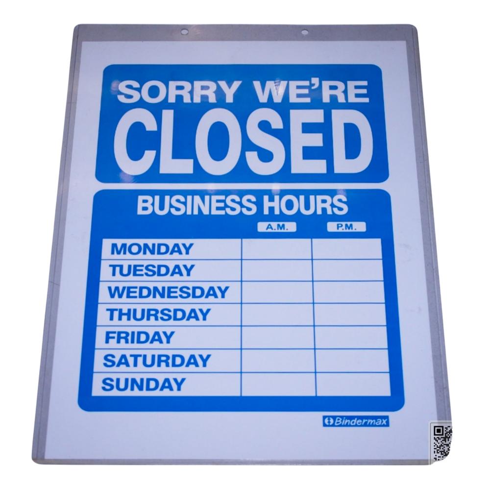 A3 Open and Closed Business Hours Sign for Storefronts