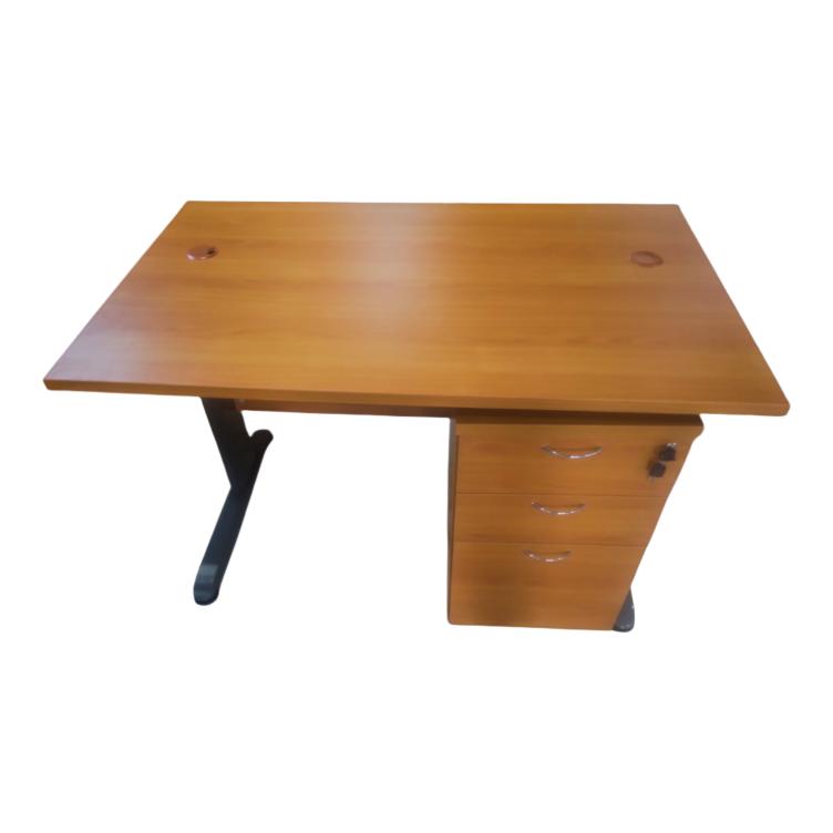 Office Desk - Cherry Wood Finish, Spacious Worktop (RCT12075)
