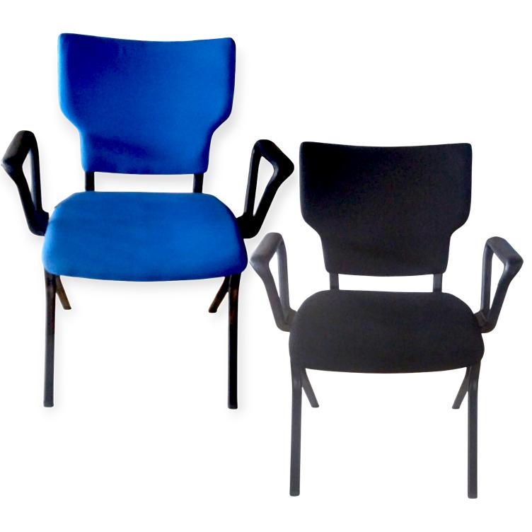Fabric Visitor Chair - Blue and Black Options