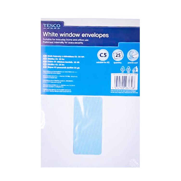 C5/A5 White Window Envelopes