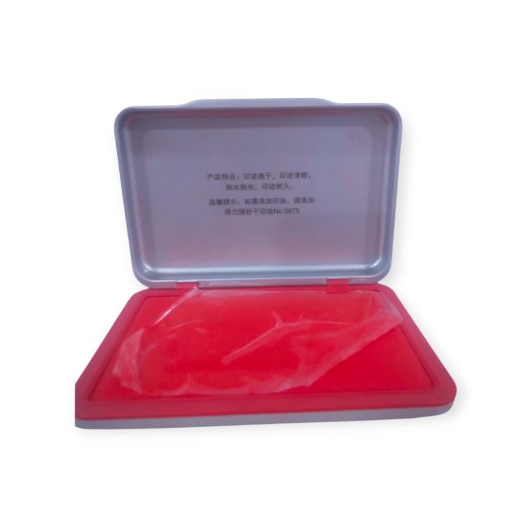 Deli Red Pre-Inked Stamp Pad for Clear Impressions