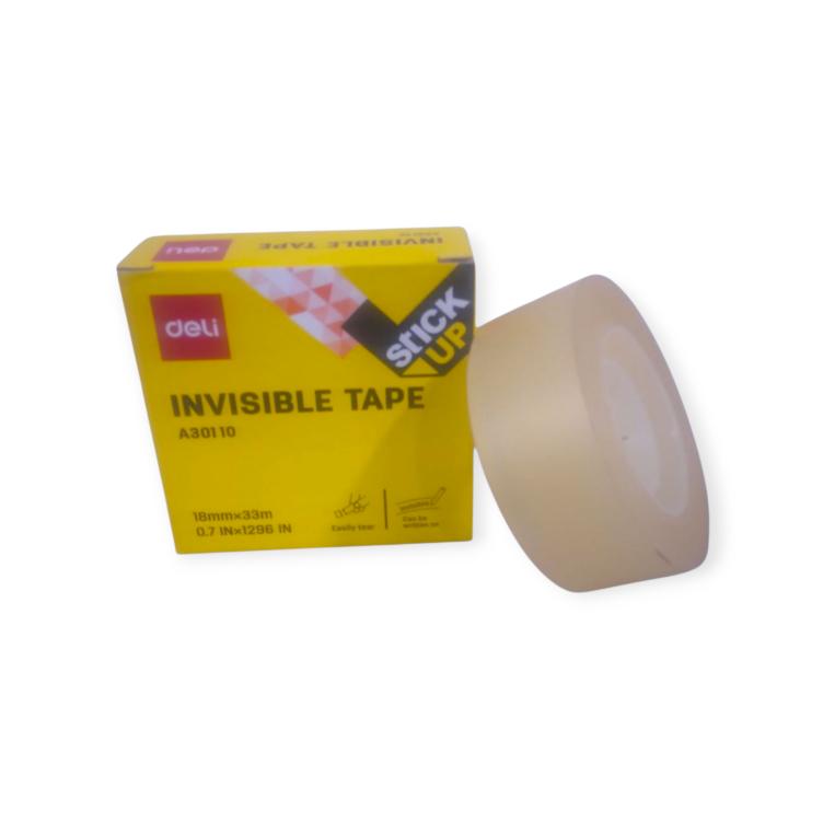 Deli P30110 Invisible Tape - Clear Adhesive, 12mm Width