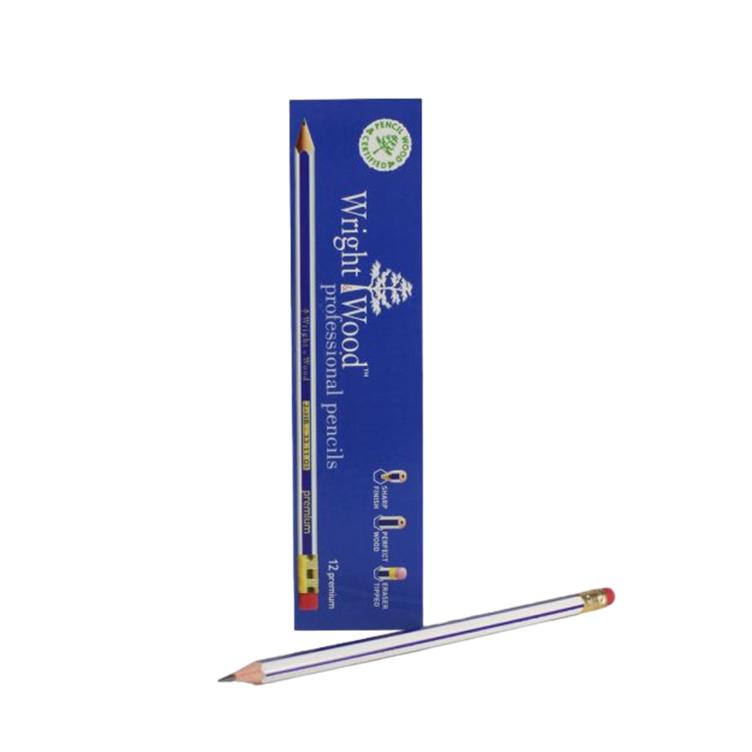 Wright Wood Professional Pencils - 12-Pack, Premium Graphite Core