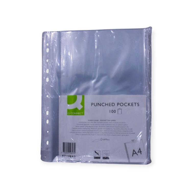 KF14843 Punched Pocket - A4 Document Protector, Multi-Page Capacity