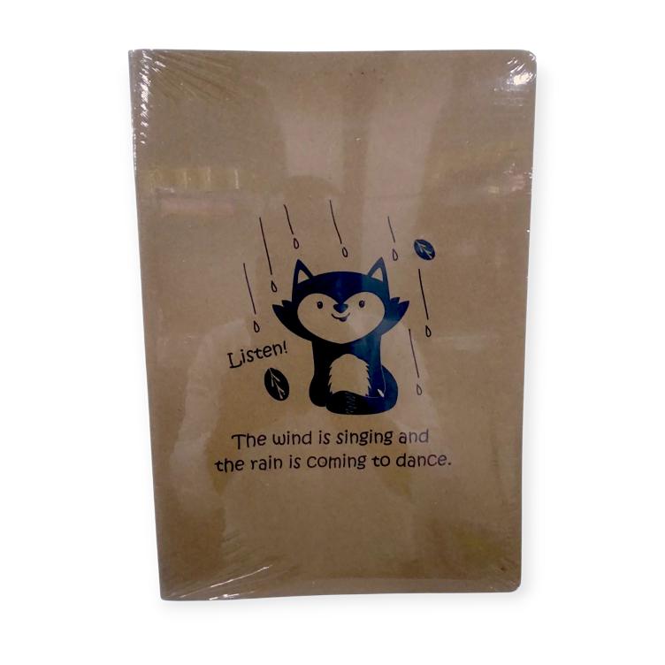 Eno Serwah A4-80S Kraft Cover Notebook - 80 Sheets, Natural Design