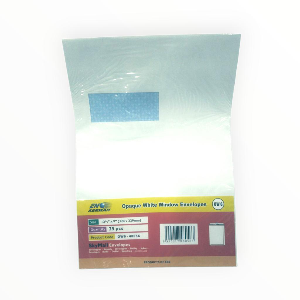 White Window Envelope OW4 - A4 Size, 25-Pack