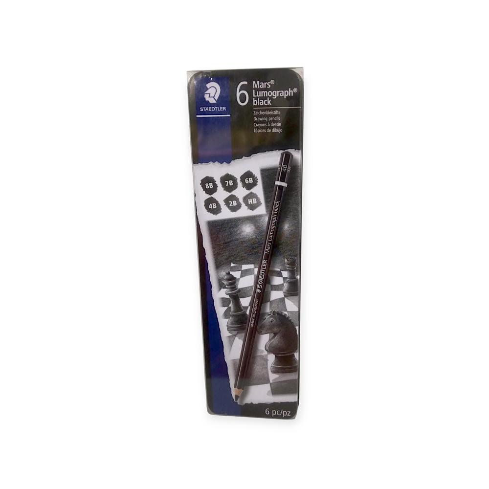 Staedtler 100B G6 Drawing Pencils - 6-Grade Set, Professional Art