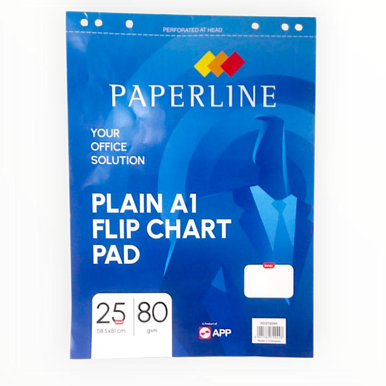 A1 Flip Chart Pad PD1272044 - 25 Plain Pages, Presentation Paper