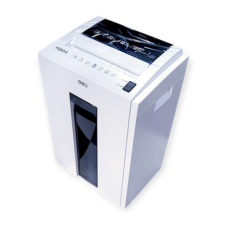 Deli 9952 Paper Shredder - 12-Sheet Cross-Cut Security, White Office Design