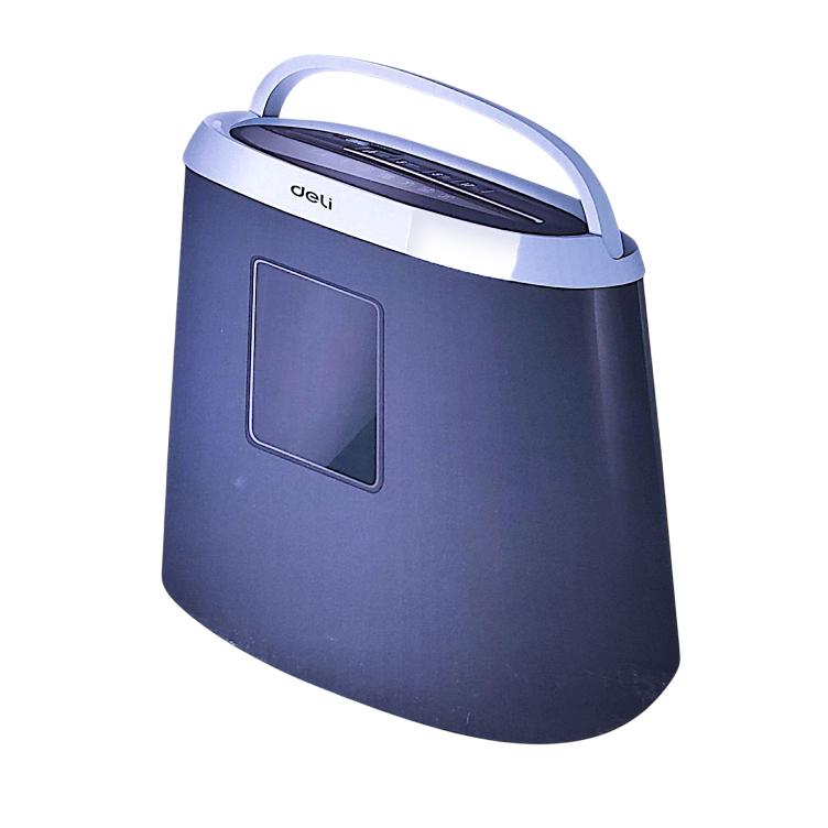 Deli 9989 Paper Shredder - 5-Sheet Strip-Cut Efficiency, Compact Security