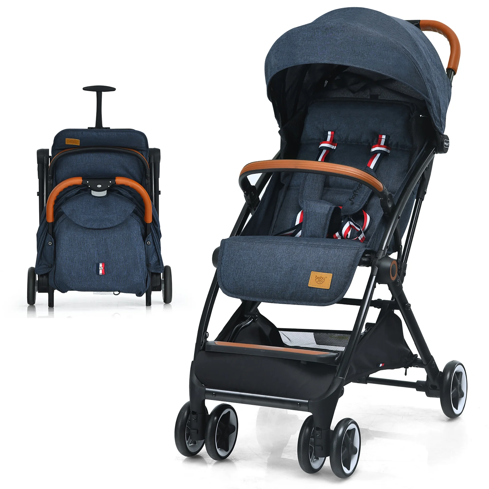 Babyjoy Lightweight Baby Stroller Aluminium Frame with Net – Travel Blue