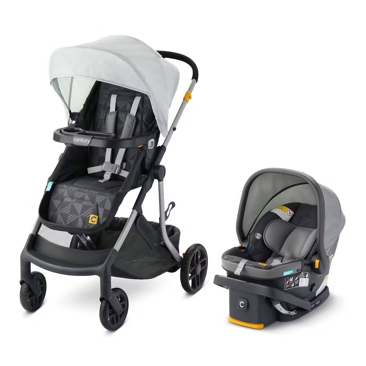 Century Swap On™ Modular Travel System – Reversible Seat & Infant Car Seat Combo