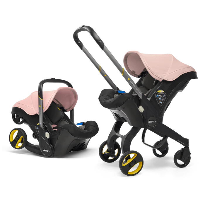 Doona+ Car Seat & Stroller – Blush Pink | 3-in-1 Travel System for Infants