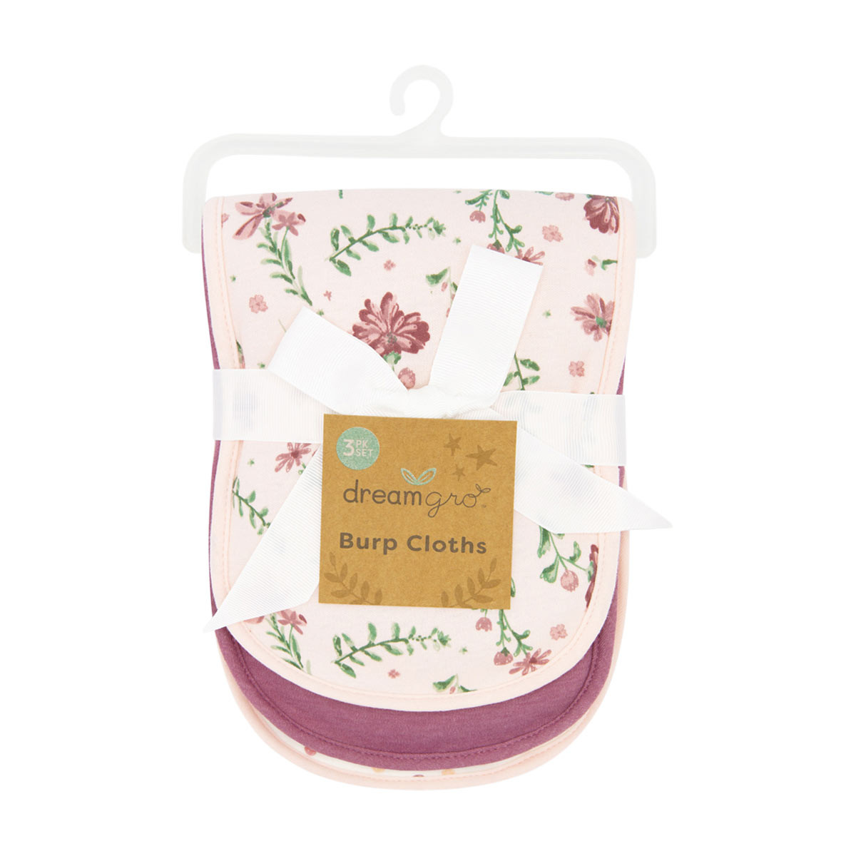 Dreamgro 3pc Set Burp Cloths – Soft, Absorbent & Baby-Friendly