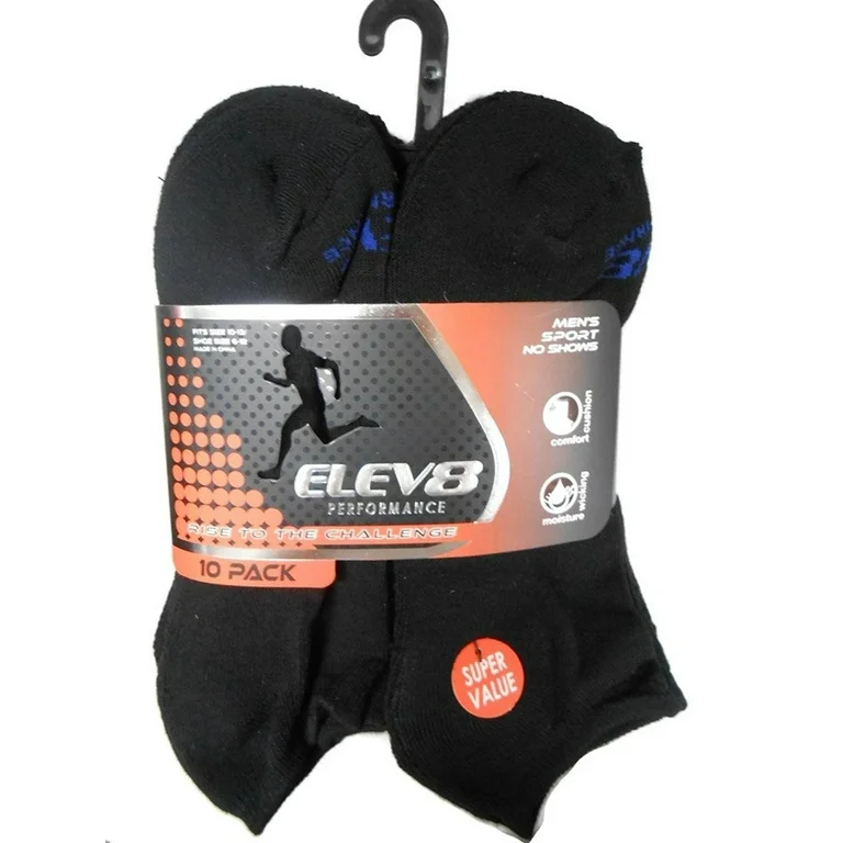 Elve8 Performance Girls Sport No-Show Socks – 15 Pairs | Size 9-11