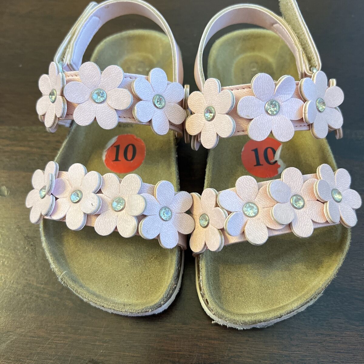 Giulia Palau Kids' Sandals – Adjustable Flower Sandals (Pink/Multicolor) – Italian Leather