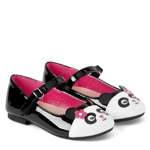 Gymboree Panda Party Ballet Flats – Size 8 | Playful 3D Panda Design (Faux Leather)