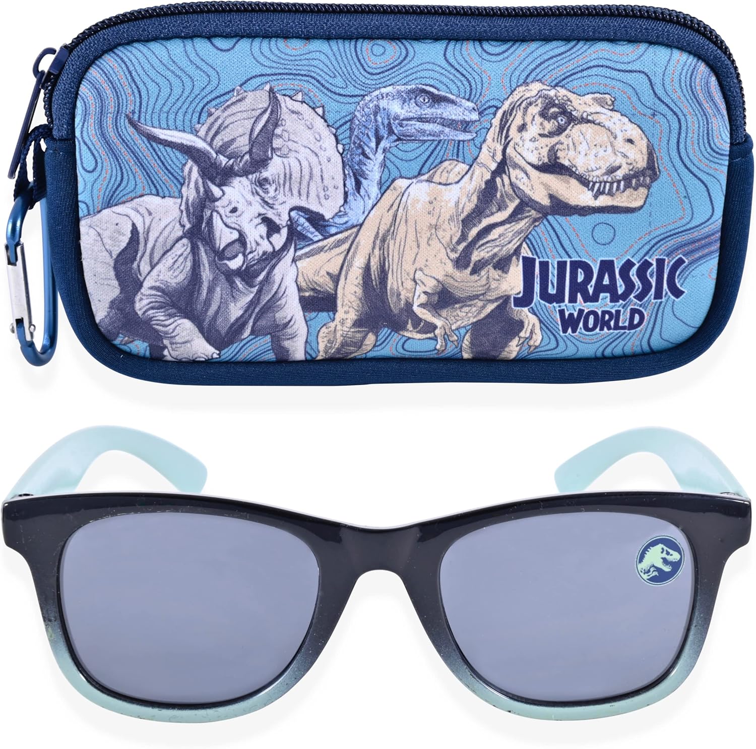 Jurassic World Kids' Sunglasses & Case Set – UV Protection (Multiple Colors)