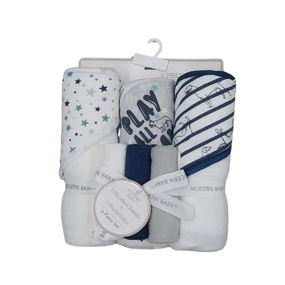 Modern Baby 6 Piece Bath Set | Soft & Practical Bath Essentials for Babies