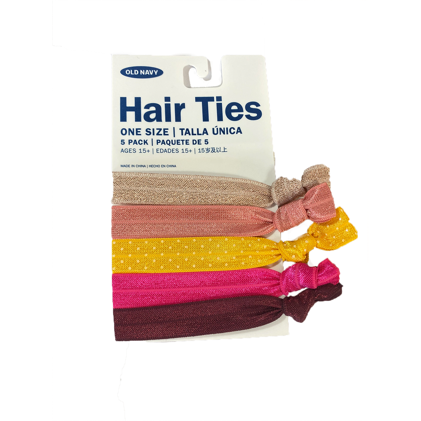 Old Navy Hair Ties One Size 5 Pack | Stylish & Comfortable Hair Accessories