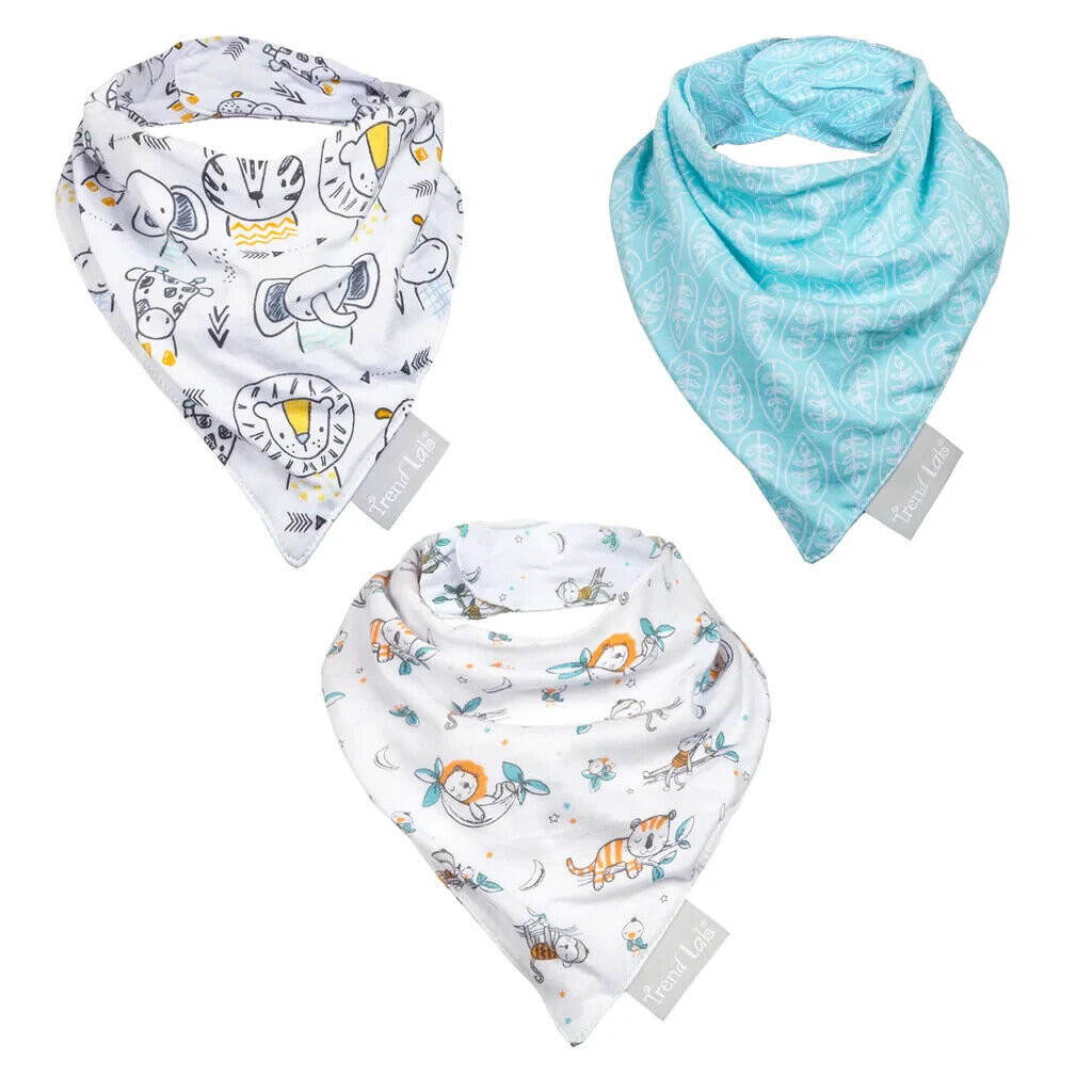 Trend Lab 3pc Jersey Bandana Bibs | Stylish & Functional Feeding Accessories