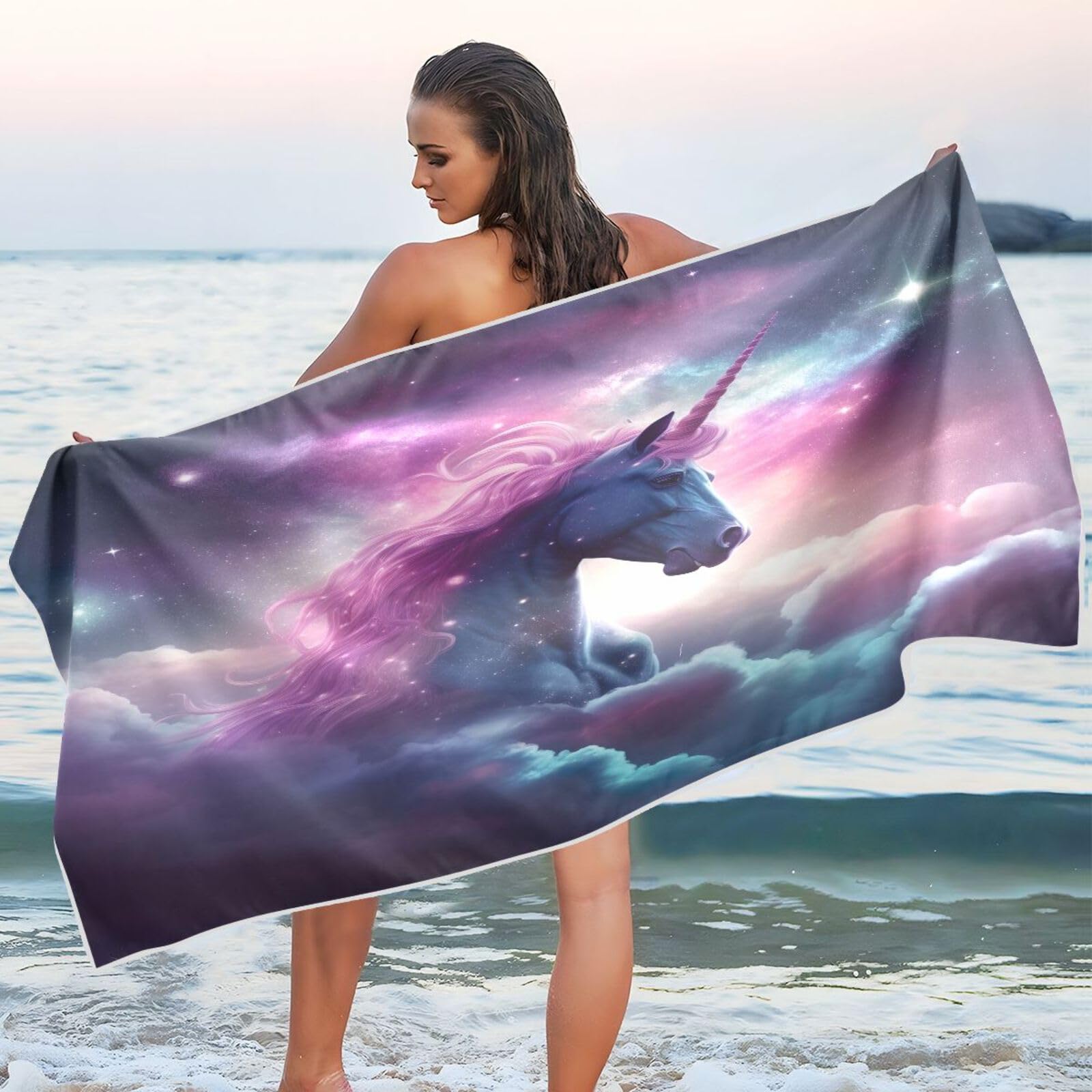Unicorn Galaxy Beach Towel | Soft & Absorbent Towel for Beach & Travel Fun