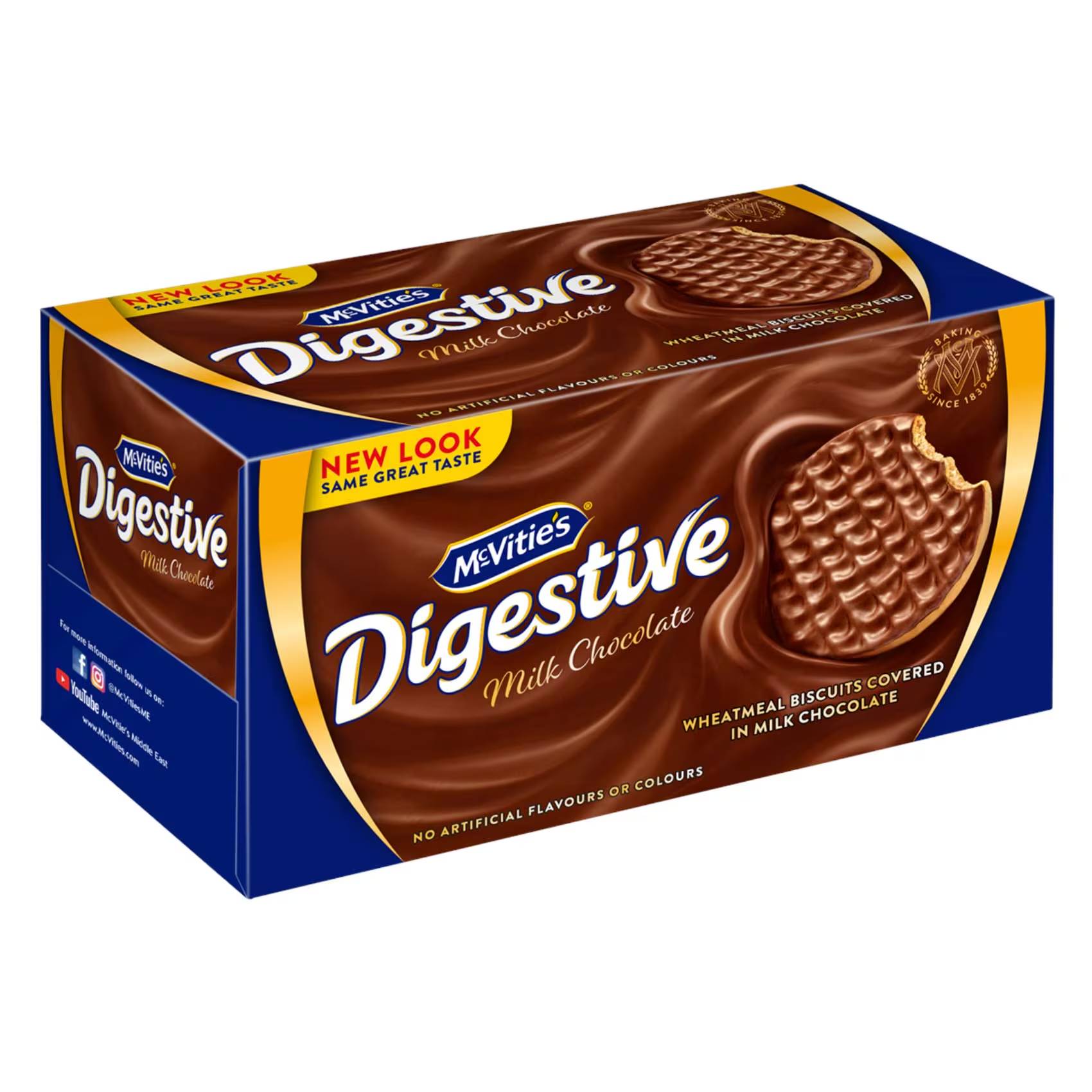 McVitie’s Digestive Milk Chocolate Twin Pack – 2 x 316g | Crisp Wheat Biscuits Covered in Smooth Milk Chocolate