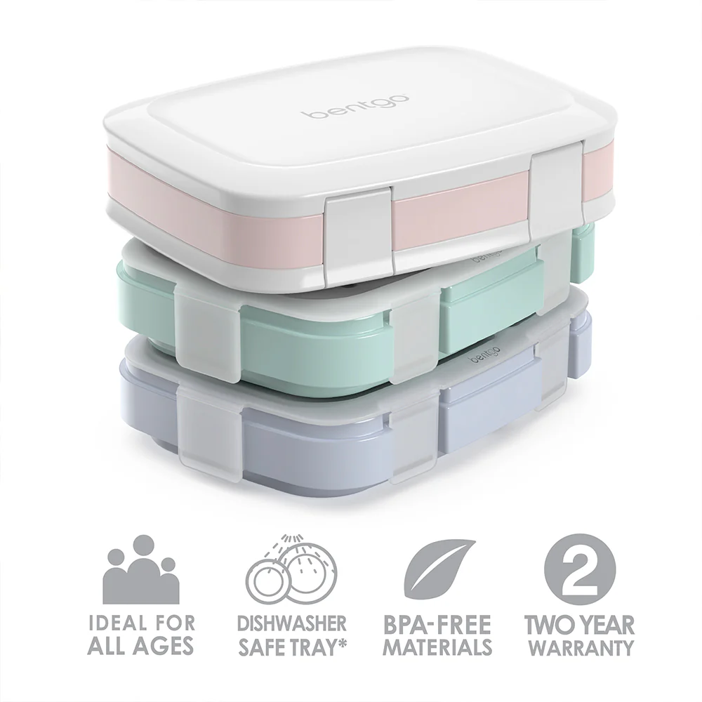 Bentgo Fresh Leak-Proof Lunch Box Bundle – 3 Sets | Smart Compartmentalized Meal Prep Solution