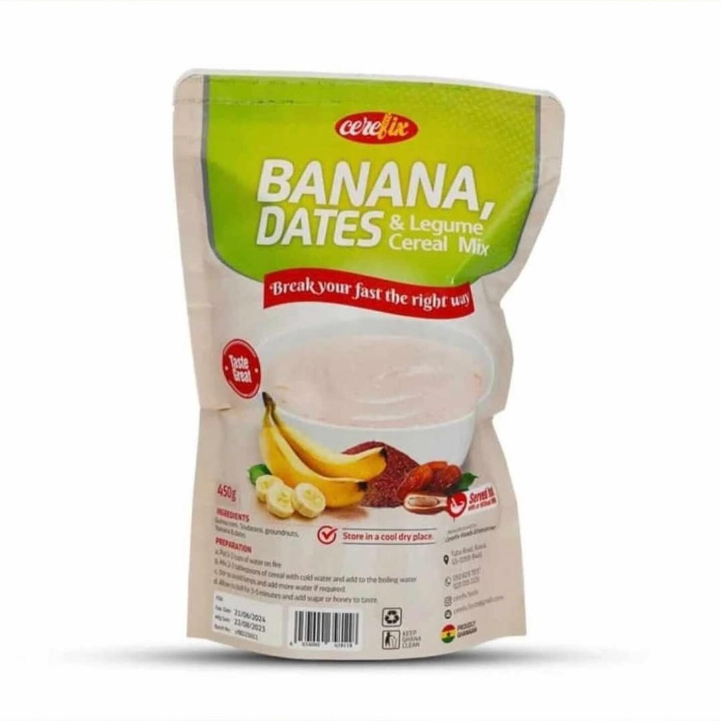 Cerefix Banana Rice & Legume Cereal Mix | Nutritious Baby Food for Growing Infants
