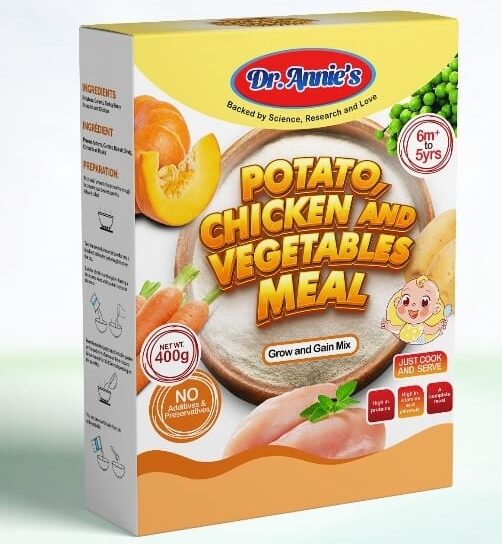 Dr. Annie's Potato, Chicken & Vegetables Meal | Complete Baby Food (6+ Months)