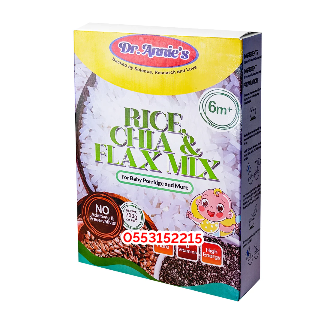 Dr. Annie's Rice, Chia & Flax Mix | Superfood Baby Cereal (6+ Months)