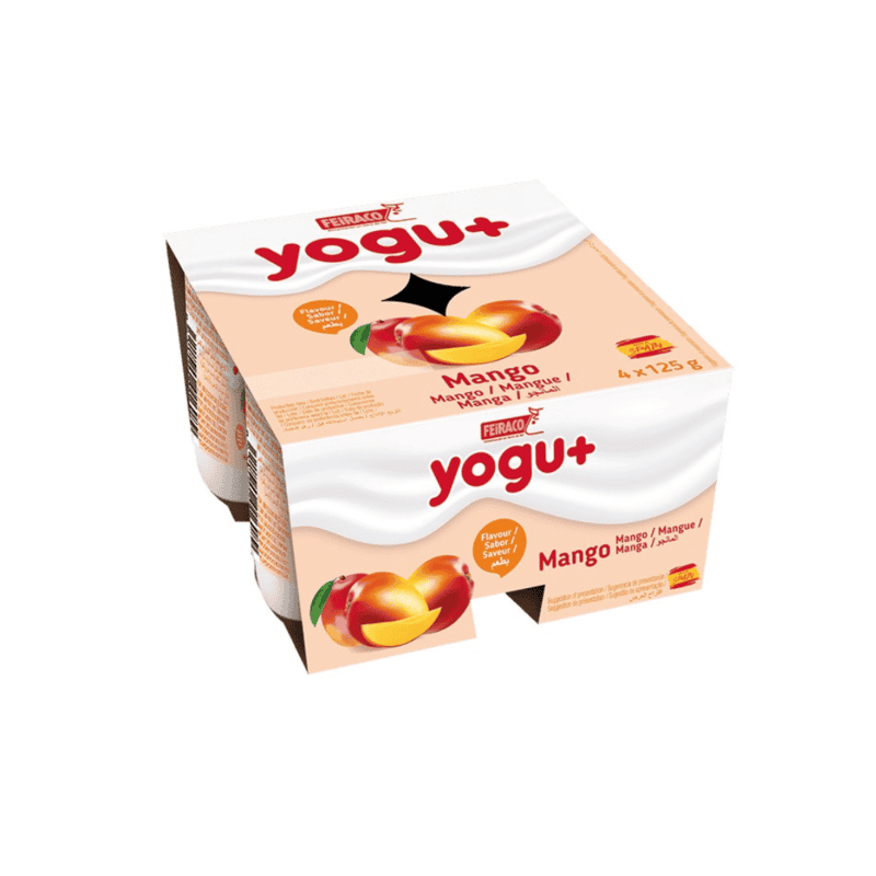 Feiraco Yogu+ Mango | Probiotic Yogurt Snack (For Kids & Adults)