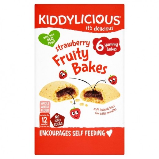 Kiddylicious Strawberry Fruity Bakes | Soft-Baked Snacks (12+ Months)