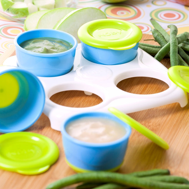 Nuby Garden Fresh First Solids Freezer Pots | 4-Pack Food Storage Set