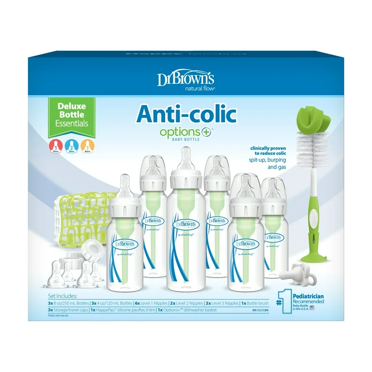 Options+ Anti-Colic Bottle | Complete Gift Set (0m+)