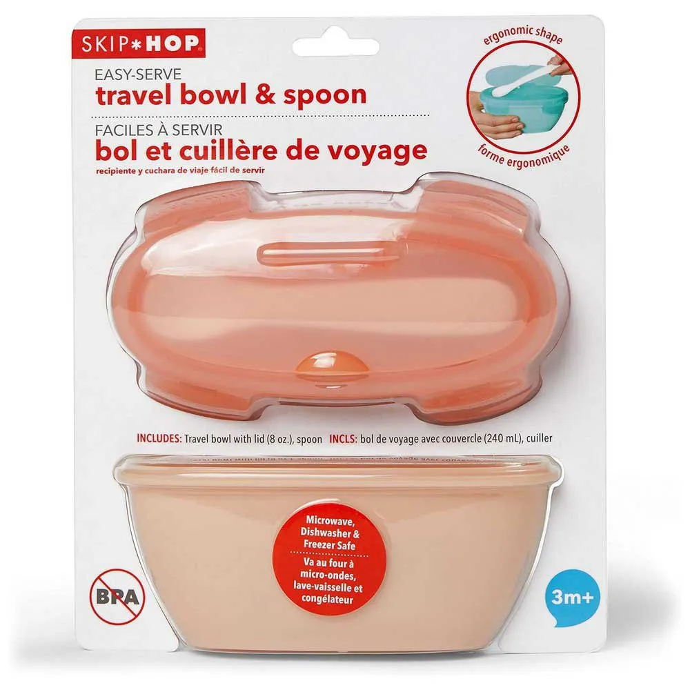 Skip*Hop Easy Serve Travel Bowl and Spoon | Convenient Feeding On-The-Go