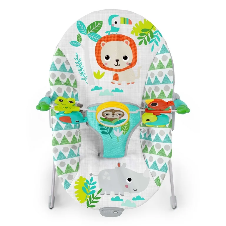Bright Starts Spinning Safari | Vibrating Bouncer & Activity Seat
