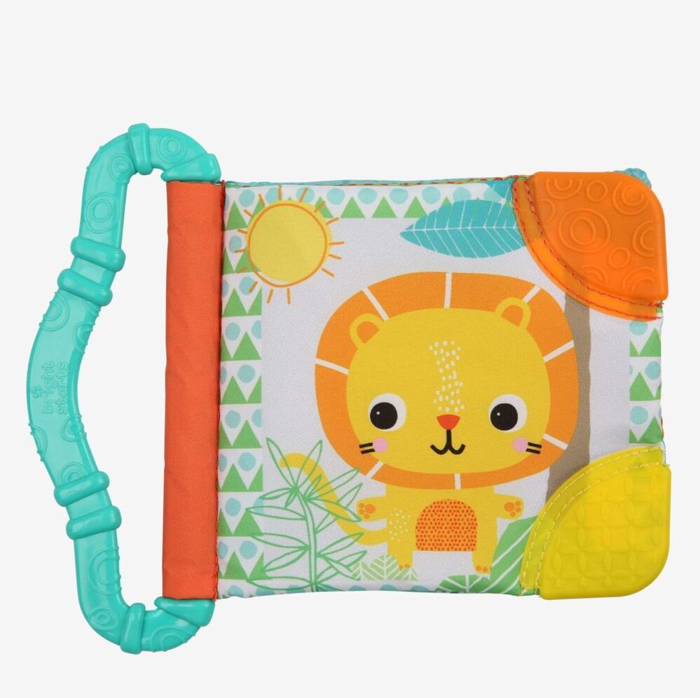 Bright Starts Teethe & Read Teether Book | Soft Interactive Teething Toy