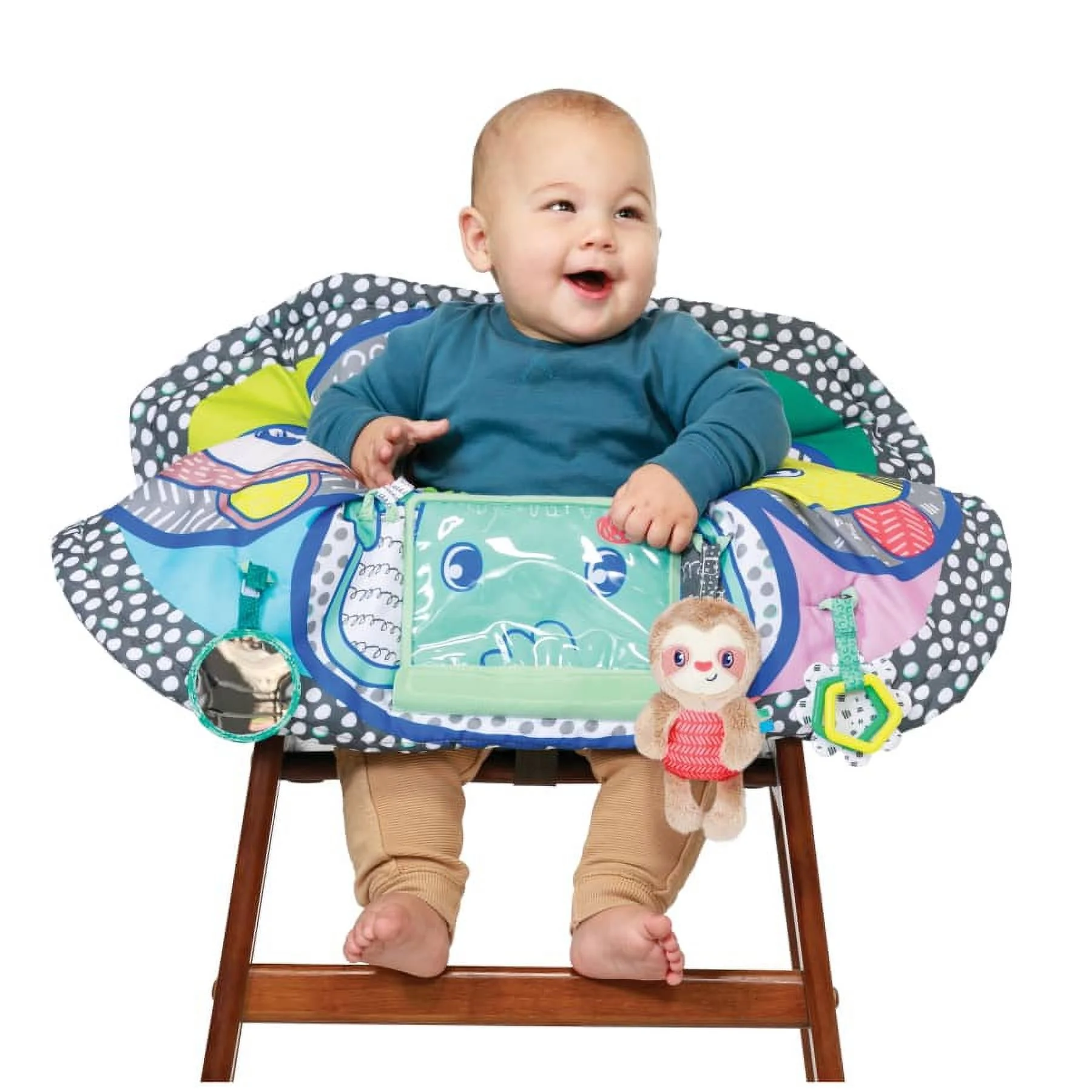 Bright Starts Ultra Cozy Cart Cover | 2-in-1 Grocery & High Chair Cover