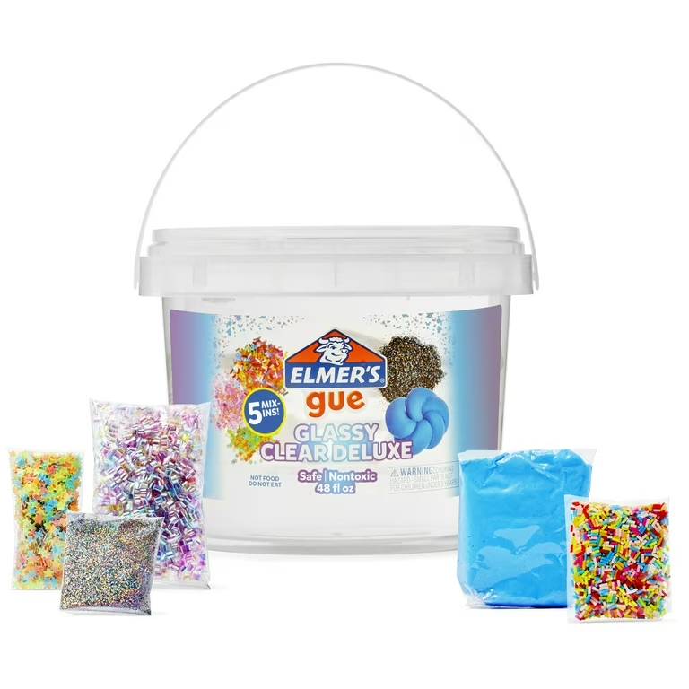 Elmer’s Gue Glassy Clear Deluxe | 3 lb. Clear Slime with Mix-Ins