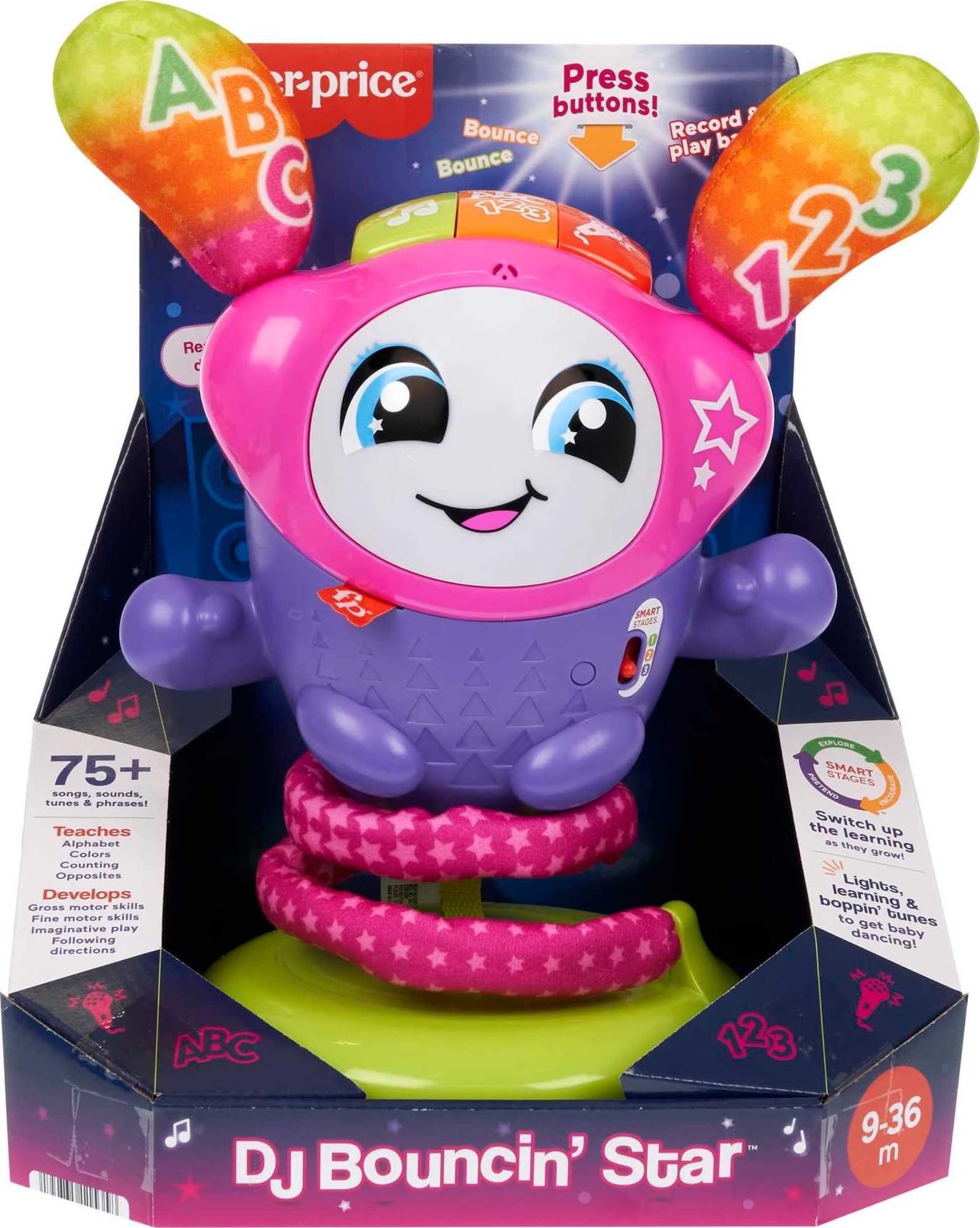 Fisher-Price DJ Bouncin’ Star | Musical Learning Toy