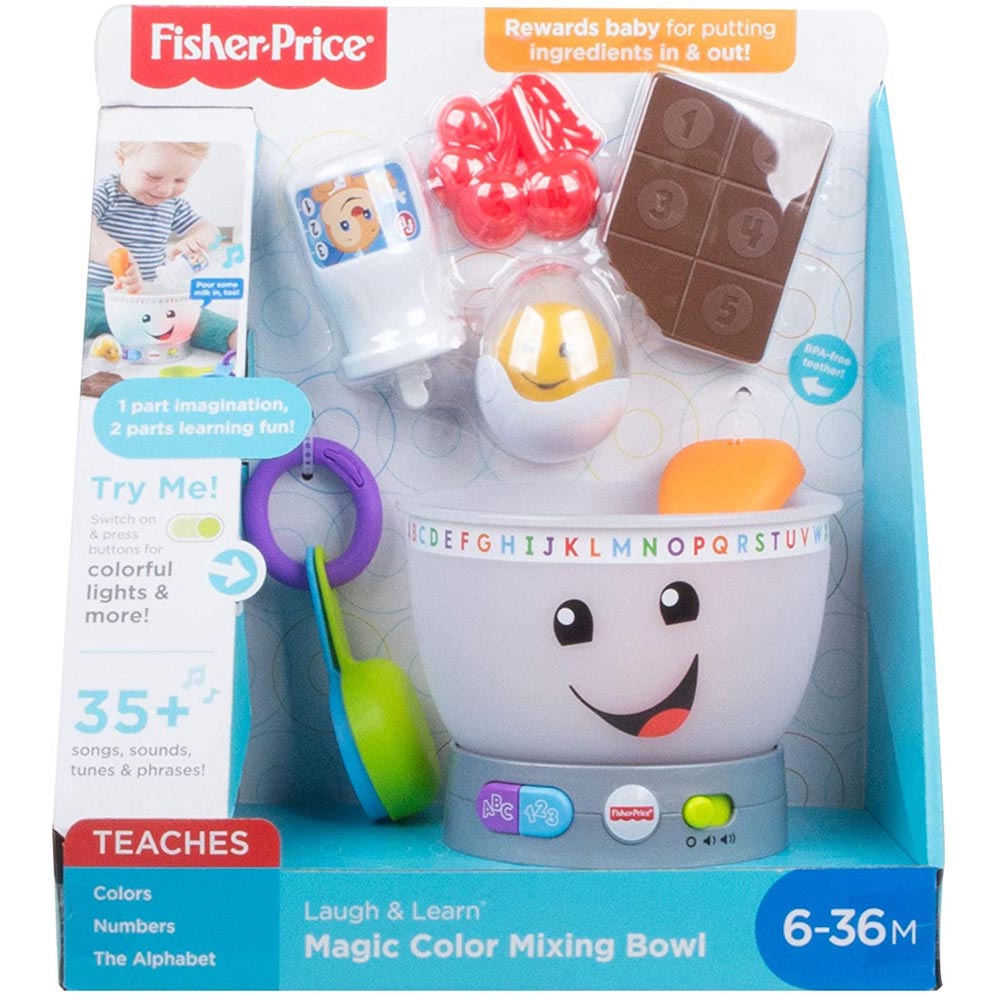 Fisher-Price Laugh & Learn Magic Color Mixing Bowl | Interactive Musical Toy