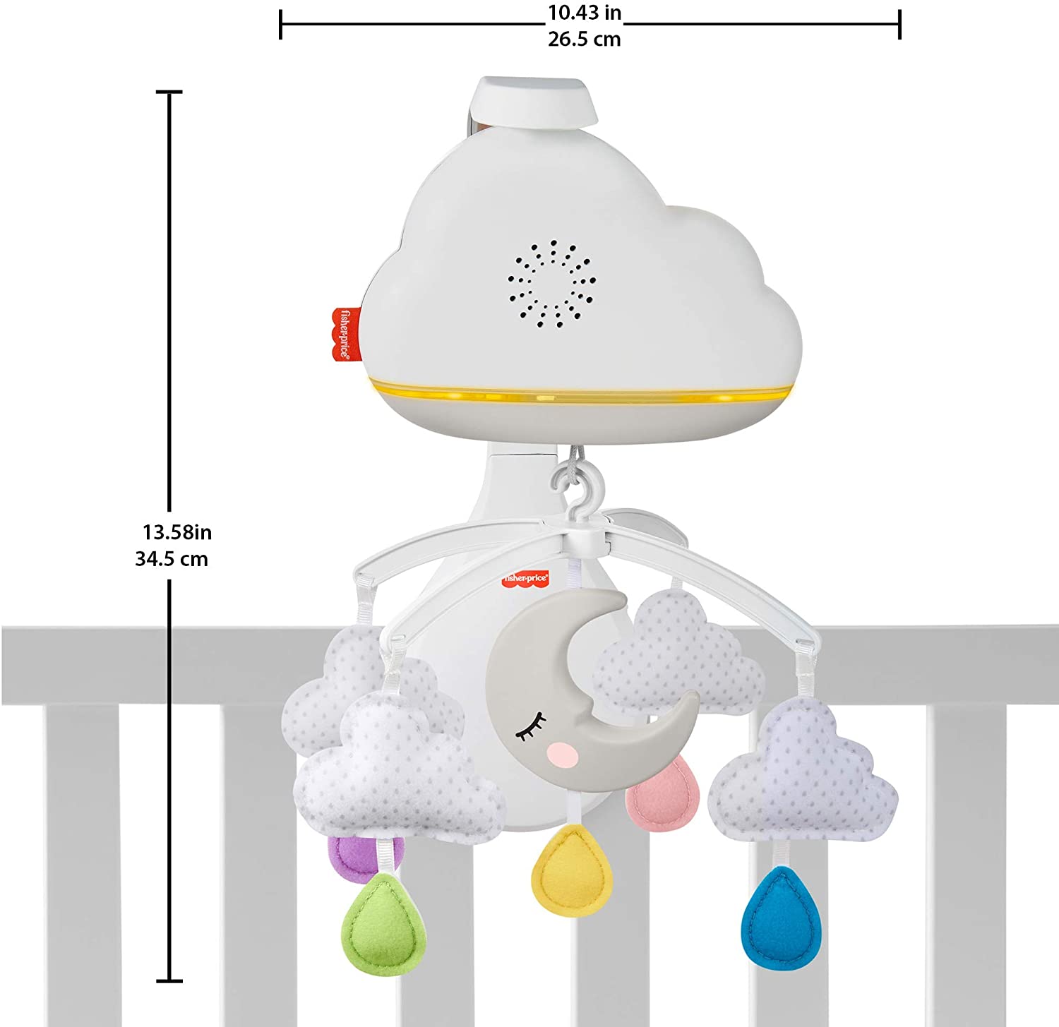 Fisher-Price Calming Clouds Mobile & Soother | Crib Mobile and Nursery Sound Machine