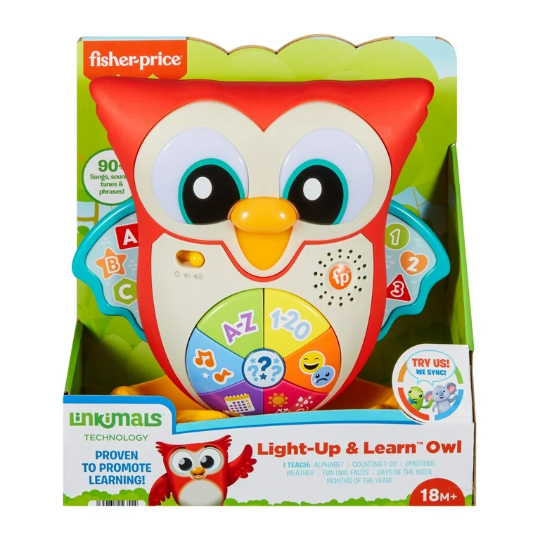 Fisher-Price Linkimals Light-Up & Learn Owl | Interactive Educational Toy for Toddlers