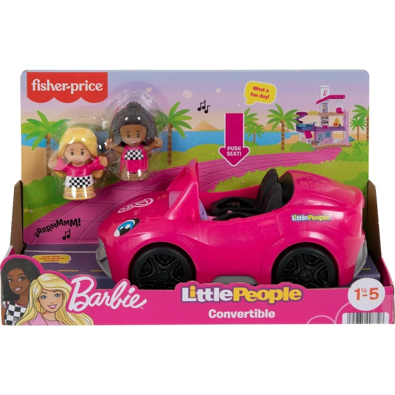 Fisher-Price Babie Little People Convertible | Toddler-Friendly Barbie-Themed Vehicle