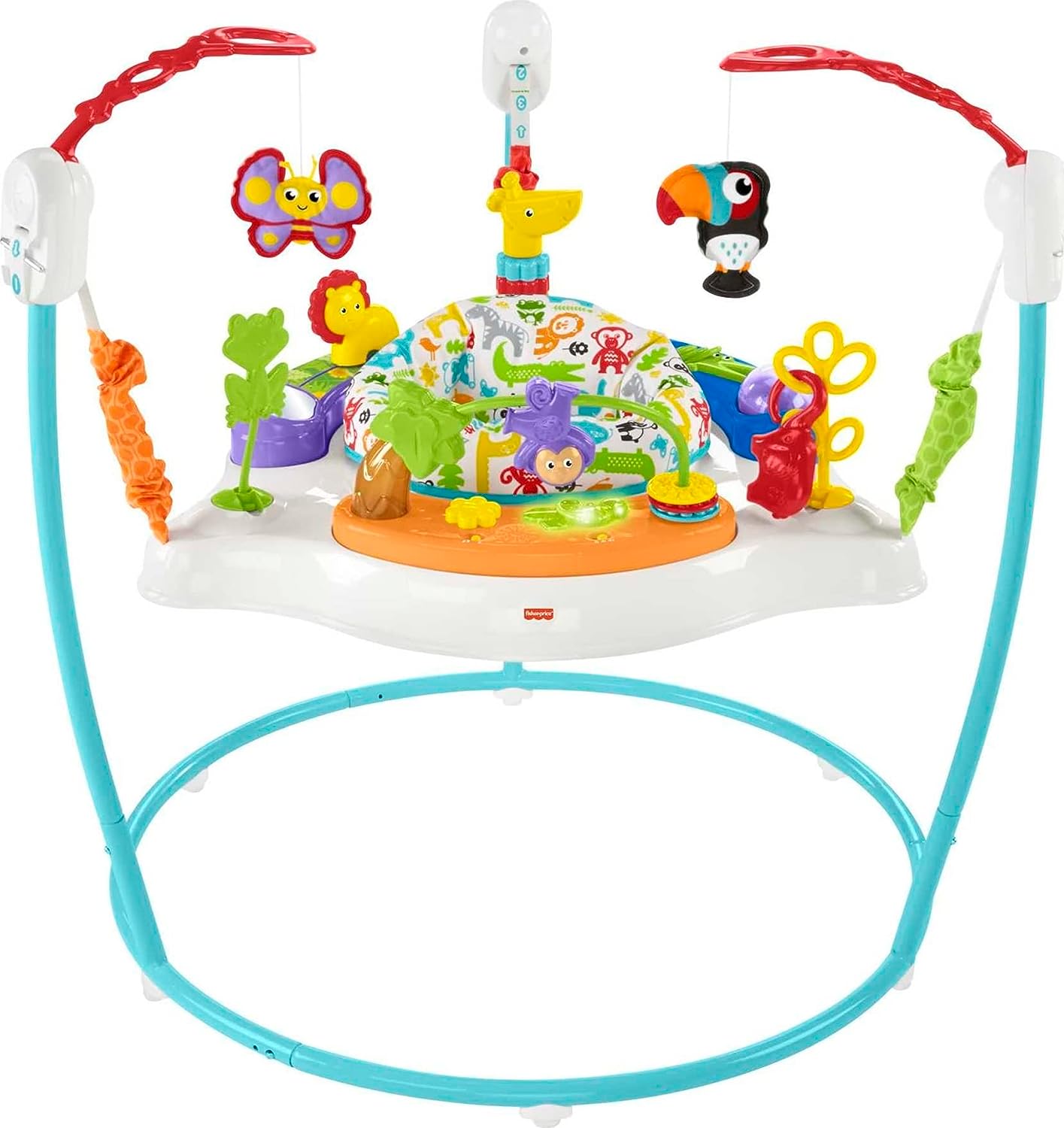 Fisher-Price Animal Activity Jumperoo | Baby Bouncer with Music, Lights & Jungle-Themed Toys